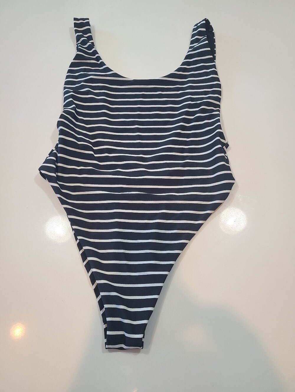 Aerie Striped One-Piece Swimsuit in Size Large